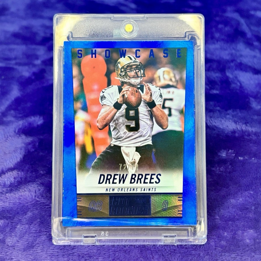 Drew Brees 2014 Panini Hot Rookies Showcase Blue 135 Saints HOF Card /79